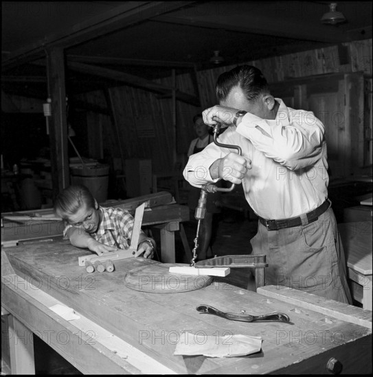 Working course in timber for children in Richterswil 1952