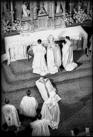 Future cardinal Charles Journet at his bishop consecration in Fribourg 1965