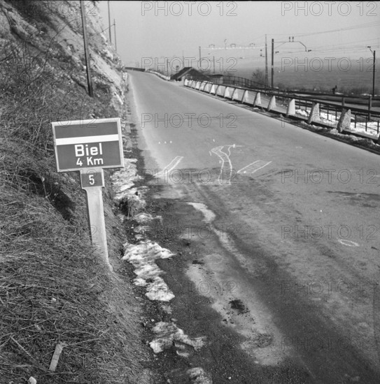 Car accident in Alfermee, accident site 1953