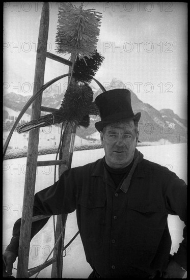 Chimney sweeper in Gstaad 1971