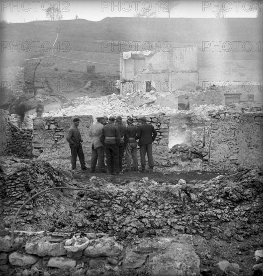 The hamlet Mayen near Vionnaz completely burned down, 1943