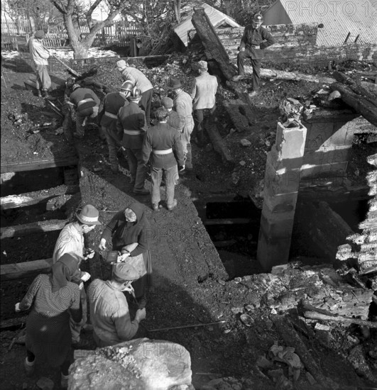 Unterbach VS partially burned down 1946