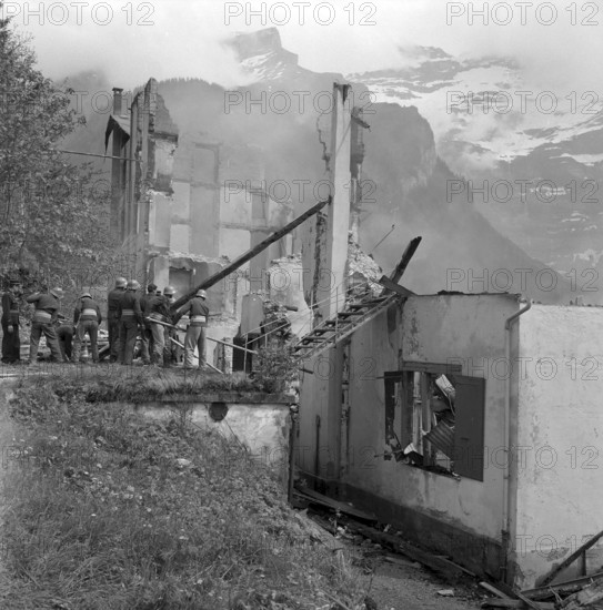 Burning down of the Grand Hotel Diablerets, Les Diablerets 1956