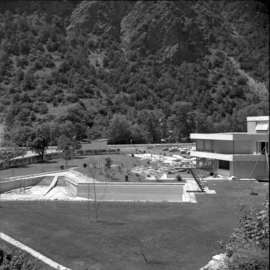 New swimming pool in Visp 1961