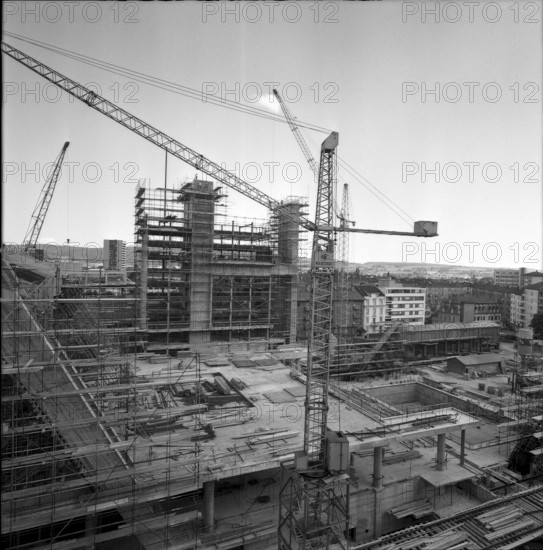 Bienne, indoor swimming pool under construction 1963