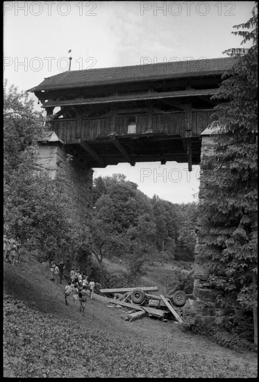 Truck accident near Rothenburg 1972