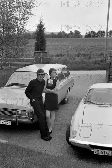 Jochen Rindt, Austrian race driver, with his wife Nina, 1969