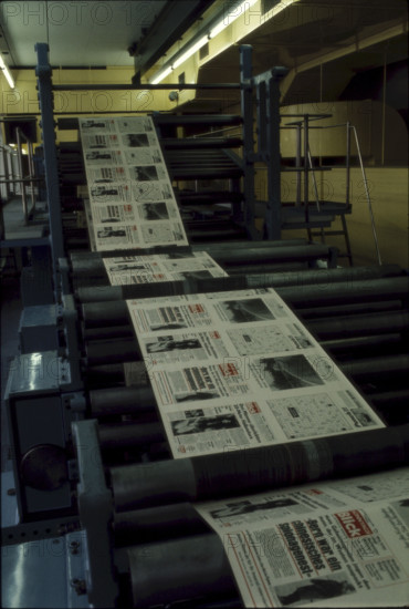 Offset rotary press for the SonntagsBlick, 1969
