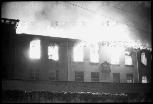 Fire at a imitation leather factory in Mannedorf 1972