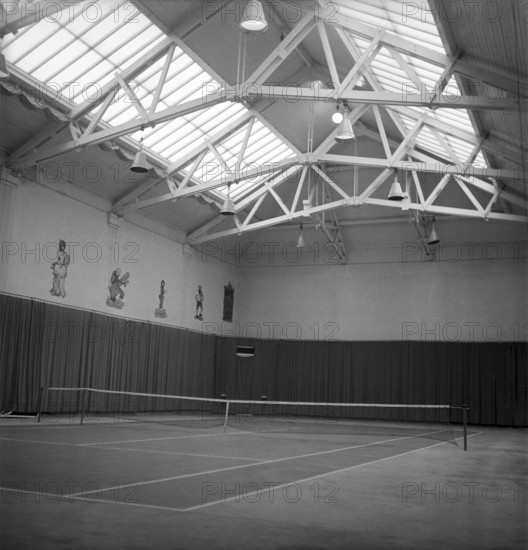 Indoor tennis court, Grasshoppers Club at Kartausstrasse, Zurich 1944