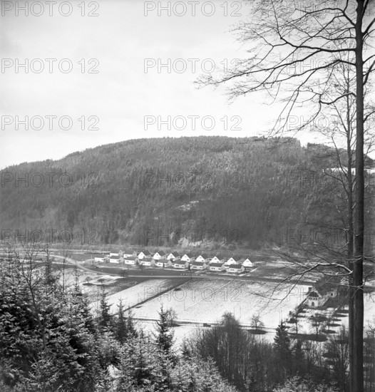 Housing estate ""Gartendorfli"" in Gontenbach, around 1948
