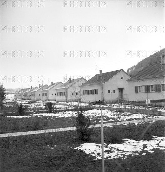 Housing estate ""Gartendorfli"" in Gontenbach, around 1948