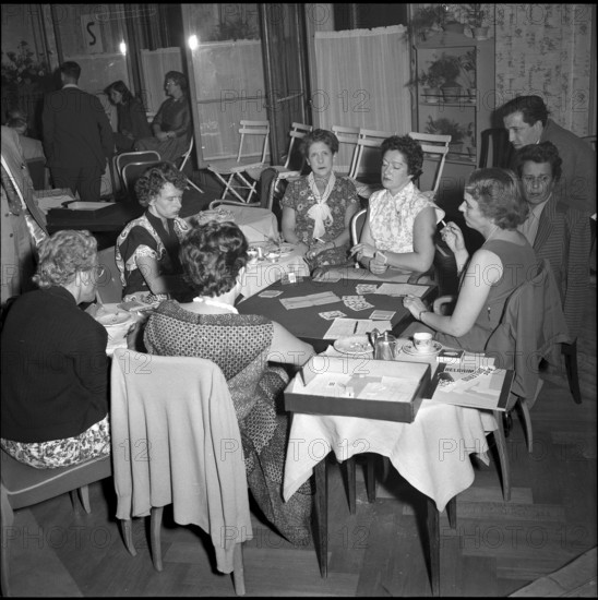 Bridge tournament, european championships 1954 in Montreux: Belgium-Norway