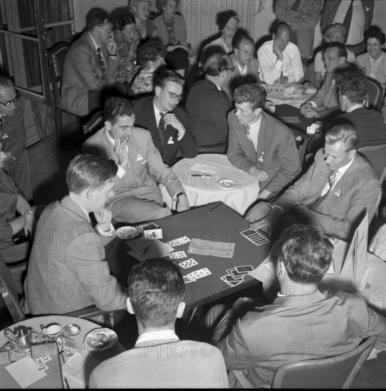 Bridge tournament, european championships 1954 in Montreux: Italy-Finland