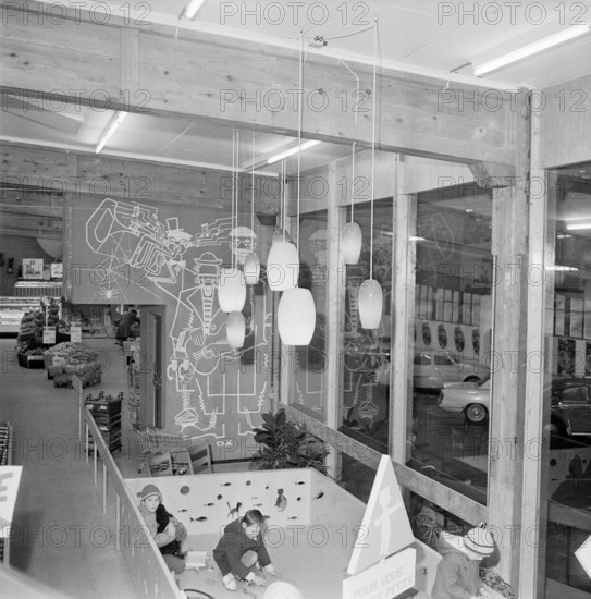 Neuchatel, children's corner at the new Migros branch, 1962