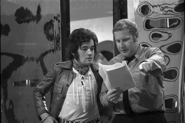 Pop star Barry Ryan and TV director in Lucerne 1969