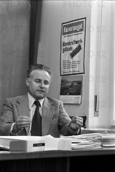 Ulrich Fischer, administrative director of the Atomkraftwerke Kaiseraugst AG 1975