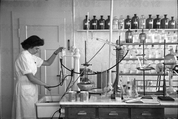 Laboratory assistent in milk exploitation factory, 1944