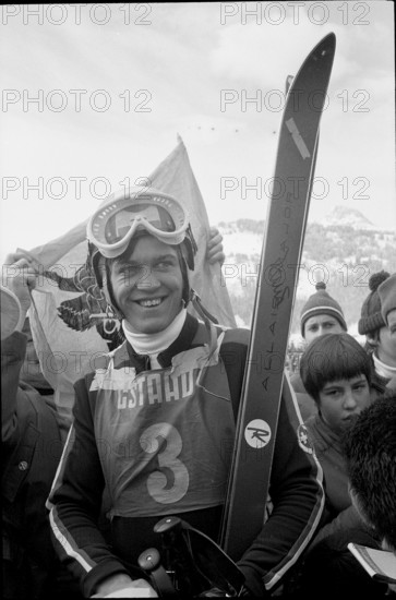Skier Bernhard Russi, Gstaad 1970