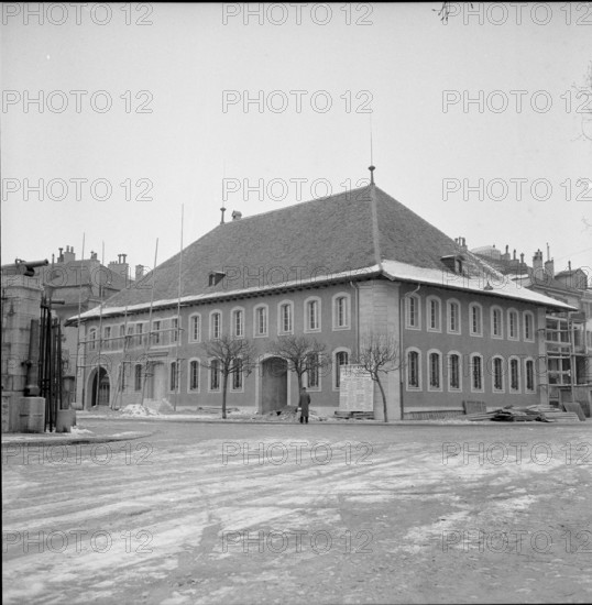 Historic customs building Morges after renovation 1957