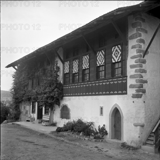 14th century function house in Habsburg town Meienberg near Sins AG 1960
