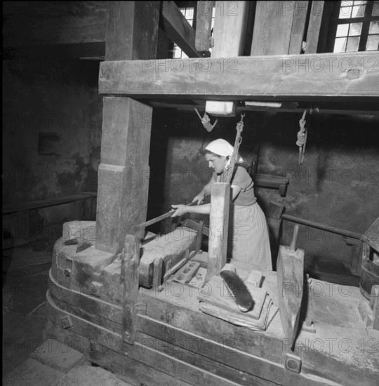 The 200 years old Oil mill Bottstein 1962