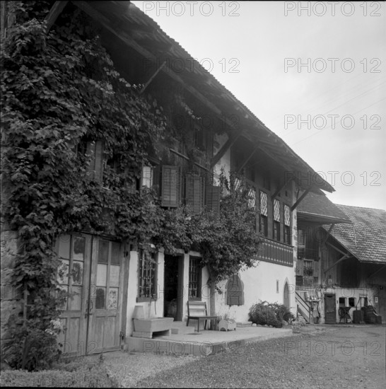 14th century function house in Habsburg town Meienberg near Sins AG 1960