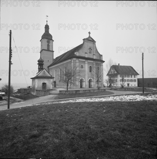 Baroque chruch and rectory Dietwil AG classed historic monuments 1961
