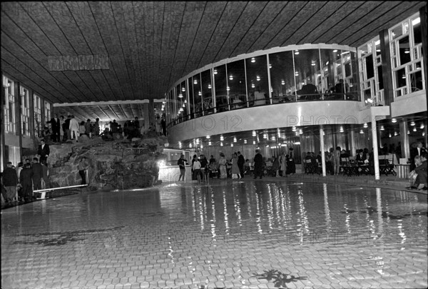 New indoor pool in the Palace hotel, St. Moritz 1970