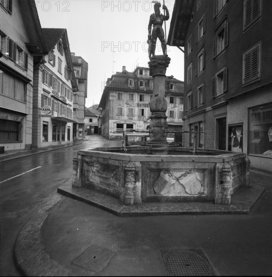 Hotel du Cerf, Hirschen before demolition, Zug 1959