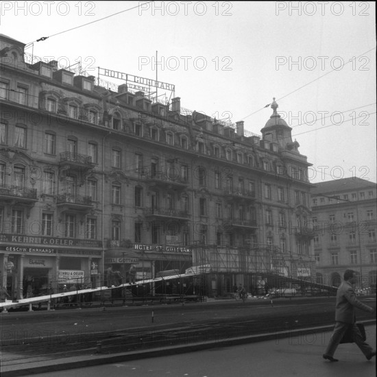 Hotel St. Gotthard Berne before demolition 1959