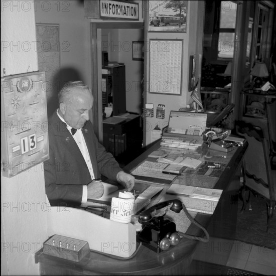 Concierge in the Hotel Des Trois Rois, Drei Konige, Basle 1954