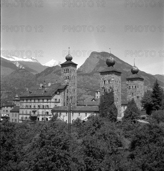 Stockalper palace in Brig, 1941