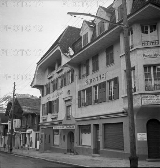 Hotel Alpenhof, des Alpes, Spiez 1951
