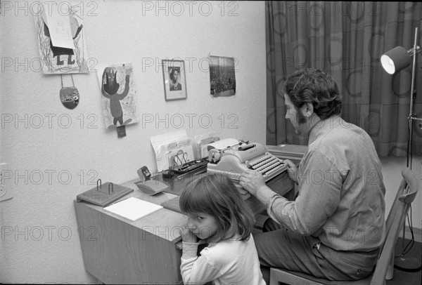 Hansjorg Erni and his daughter, Zurich 1971