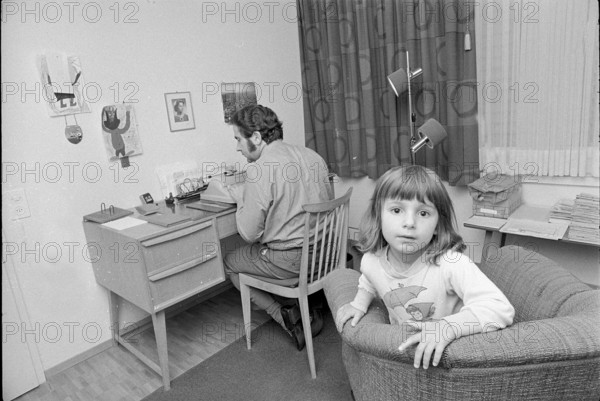 Hansjorg Erni and his daughter, Zurich 1971