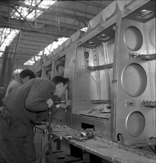 Technical college for airplane technicians at Dornier company in Altenrhein, 1942