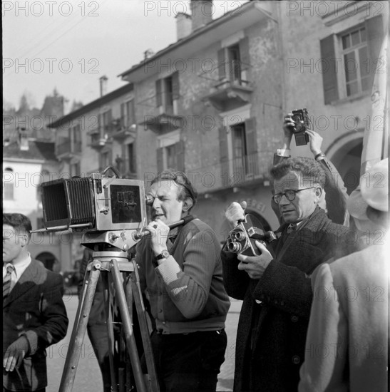 Photographers and cameramen doing their job in Ascona 1945