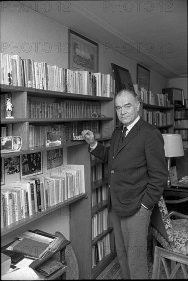 Author Denis de Rougemont at home in Geneva 1971