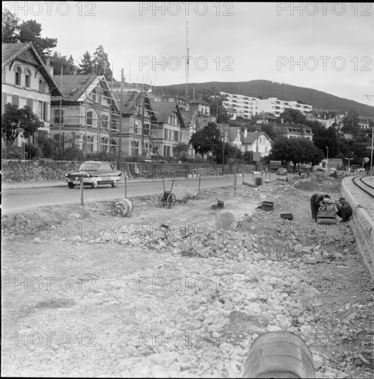 Neuchatel - Serrieres communication road widening 1961