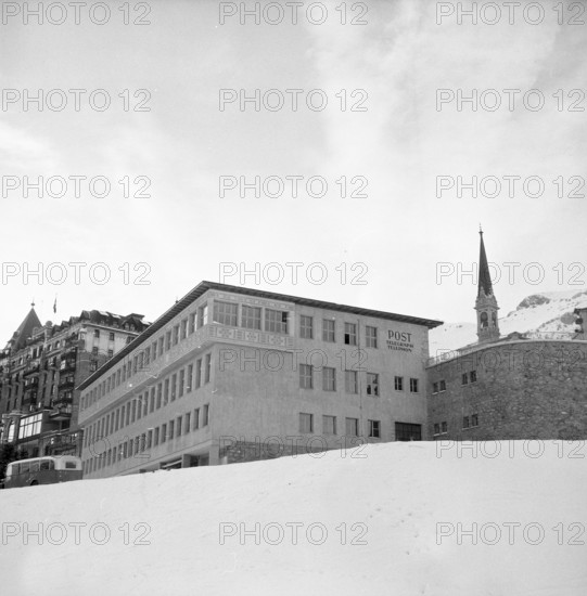 New post building in St, Moritz 1952