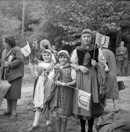 Inauguration of the family holiday village ""bosco della bella"", Fornasette di Monteggio 1962