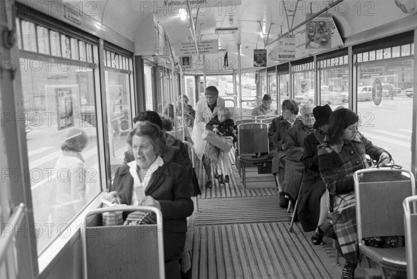 Tram passengers in Zurich 1971