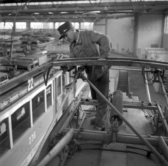 Tram depot Zurich Oerlikon 1946