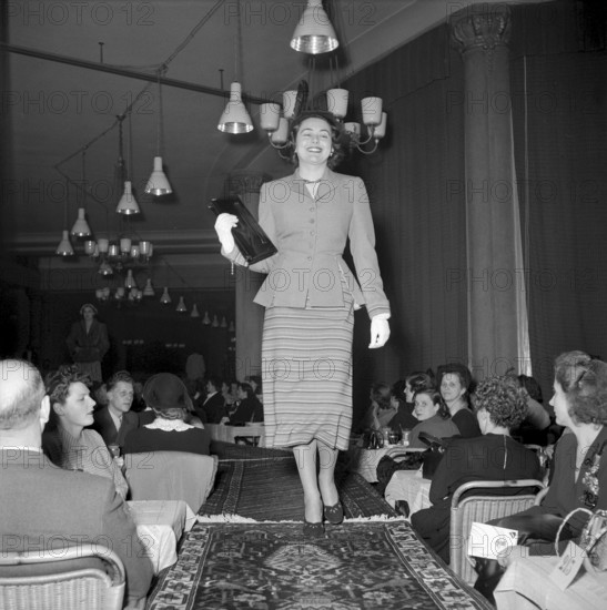 Working student Lowenbach working as a model, Zurich 1951