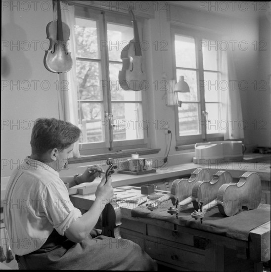 School for violin making, Brienz 1952