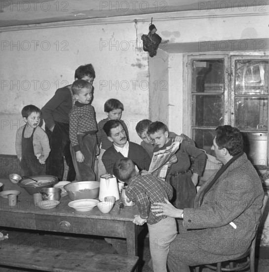 Family at the table, Balsthal 1962