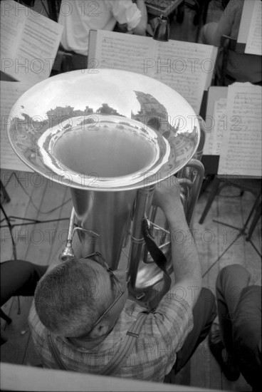 Open-air theater in front of Munster of Berne 1962: ""Berner Totentanz"" by Niklaus Manuels
