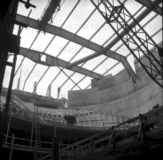 Grand Theatre of Geneva during renovation works, 1960
