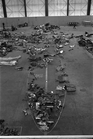 Swissair plane crash in Wurenlingen 1970: Debris
